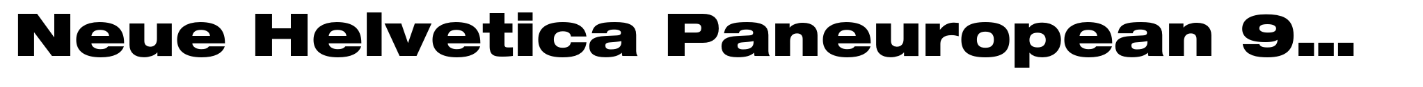Neue Helvetica Paneuropean 93 Extended Black image